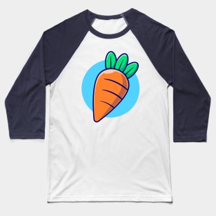 Carrot Vegetable Cartoon Baseball T-Shirt